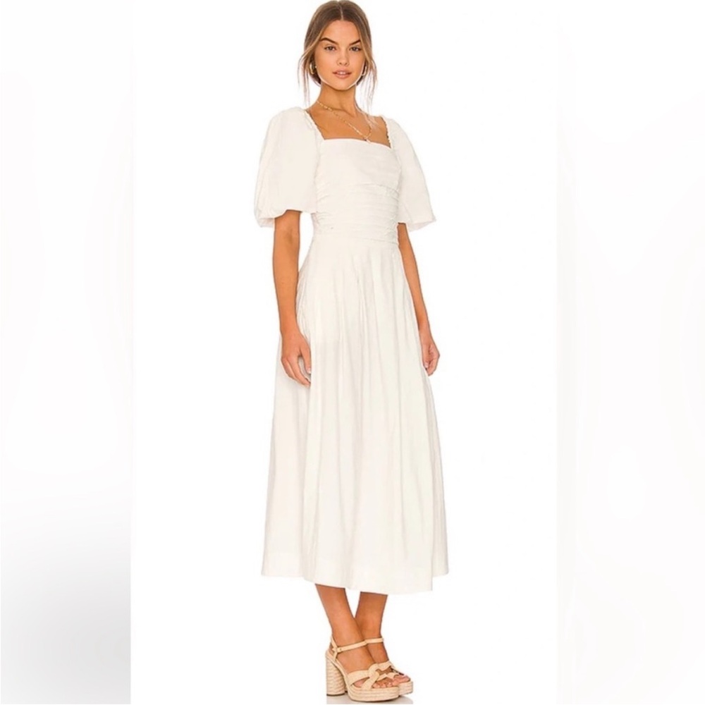 Free People “Ain’t she a beaut” midi dress- ivory/cream
